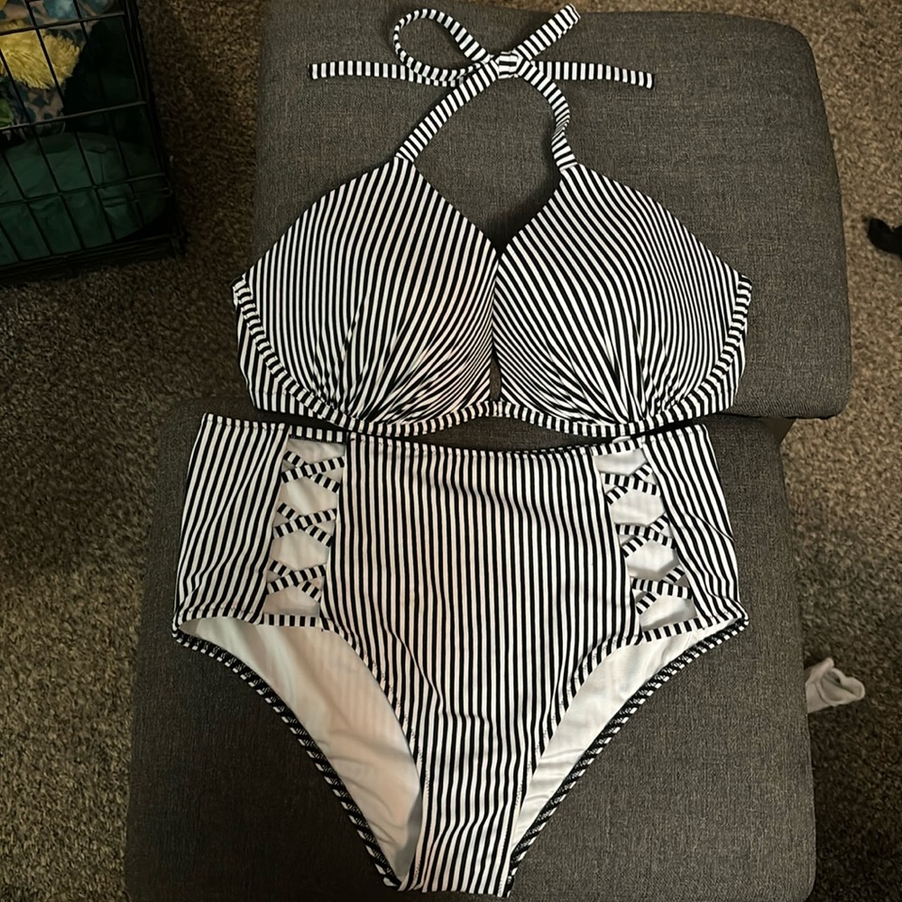 High waist swim suit